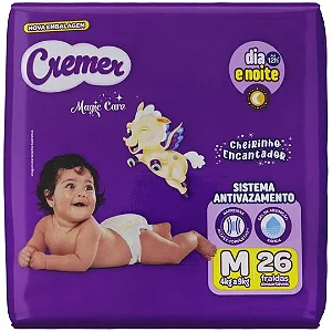 Fralda Infantil Cremer Magic Care M 26 unidades