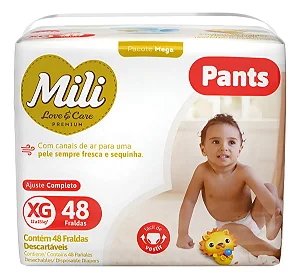 Fralda Infantil Mili Lovecare Pants XG 48 unidades