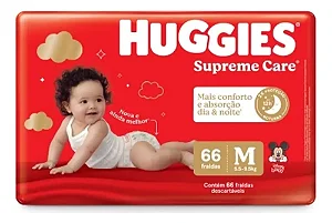Fralda Infantil Huggies Supreme Care M 66 unidades