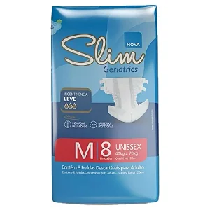 Fralda Adulto Slim M 8 unidades