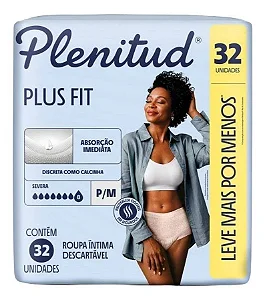 Roupa Intima Adulto Plenitud Plus Fit P/M 32 unidades
