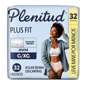 Roupa Intima Adulto Plenitud Plus Fit G/XG 32 unidades