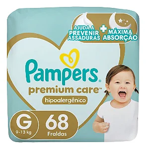 Fralda Infantil Pampers Premium Care G 68 unidades