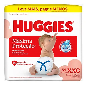 Fralda Infantil Huggies Maxima Proteção XXG 54 unidades