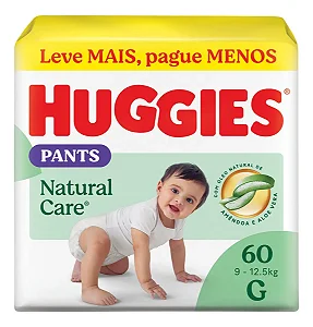 Fralda Infantil Huggies Roupinha Natural Care G - 60UN
