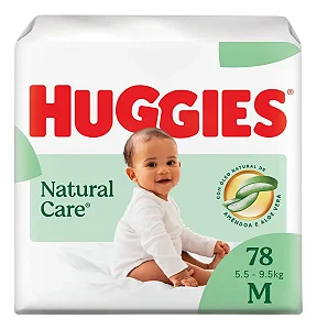 Fralda Premium Huggies Natural Care M 78 Un