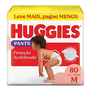 Fralda Infantil Huggies Proteçao Acolchoada Pants M 80UN