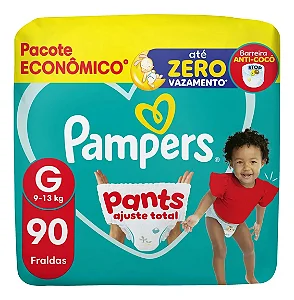 Fralda Infantil Pampers Pants Ajuste Total G 90UN