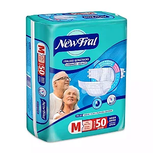 Fralda Adulto New Fral M 50 unidades