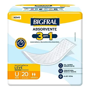 Absorvente Adulto Bigfral 20 unidades