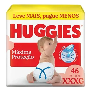 Fralda Infantil Huggies Maxima Proteção XXXG 46UN