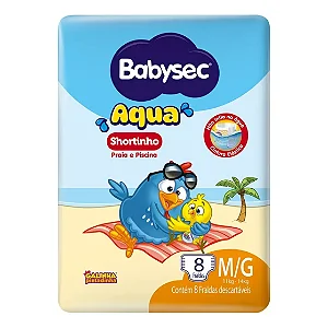 Fralda de Piscina Infantil Babysec Aqua M/G 8 unidades