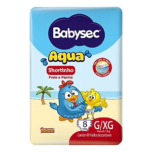 Fralda de Piscina Infantil Babysec Aqua G/XG 8 unidades