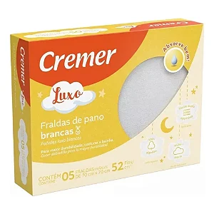 Fralda de Pano Cremer Luxo 5 unidades