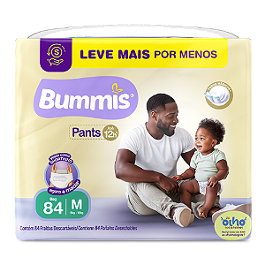 Fralda Infantil Bummis Pants M 84 unidades