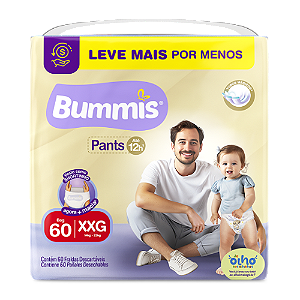 Fralda Infantil Bummis Pants XXG 60 unidades