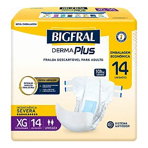Fralda Adulto Bigfral Dermaplus XG 14 unidades