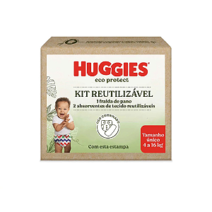 FRALDA REUTILIZÁVEL HUGGIES ECO PROTECT C/REFIL