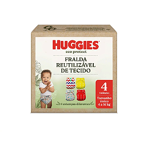 FRALDA REUTILIZÁVEL HUGGIES ECO PROTECT 4 UNIDADES