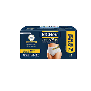 Roupa Intima Bigfral Derma G/XG 24 unids