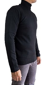 Blusa de Frio Masculina de Tricô Cacharrel Manga Longa Seguda Pele