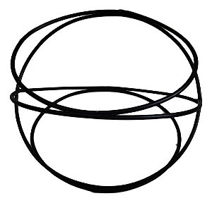 SUPORTE KOKEDAMA REDONDO PRETO PEQUENO 10cm