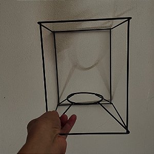 SUPORTE CUBO DE FERRO PRETO PARA KOKEDAMAS E VASOS PEQUENO