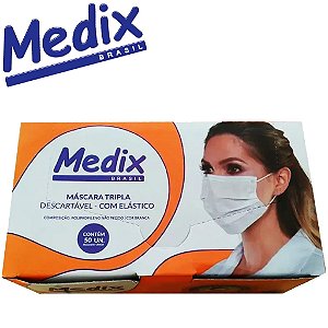 Máscara Tripla c/ Elástico 50un