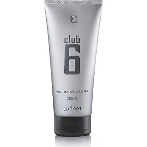 Shampoo Cabelo e Corpo Club 6 Eudora 200ml
