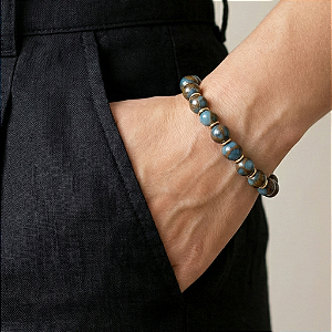 Pulseira Ágata Blue Lake