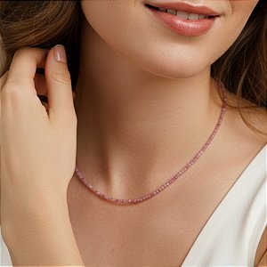 Colar Turmalina Rosa