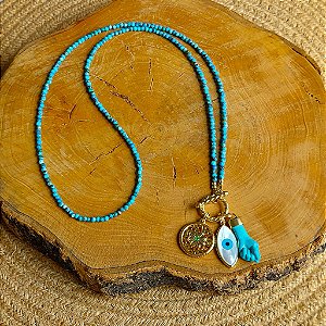 Colar Howlita Turquesa