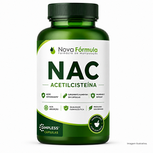N Acetilcisteína (NAC) 600mg 60 Cápsulas Nova Fórmula.