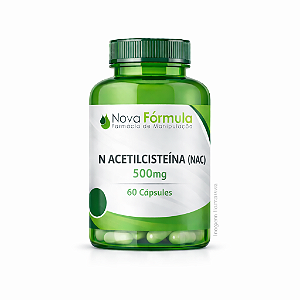 N Acetilcisteína (NAC) 500mg 60 Cápsulas Nova Fórmula.