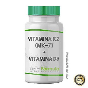 Vitamina K2 (MK-7) 100mcg + Vitamina D3 2000UI