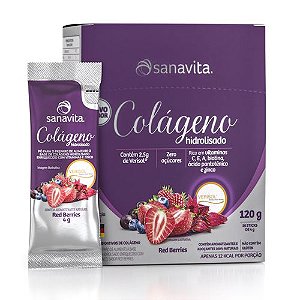 Colágeno Verisol 30 Sachês - Red Berries - Sanavita