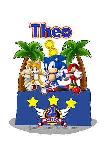 Arquivo de corte Topo de Bolo Sonic