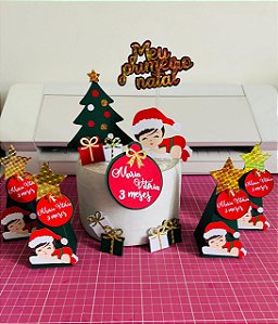 Arquivo de corte Kit Mesversario Natal da Vivi