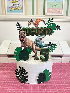 Arquivo de corte Topo de Bolo  Dinossauro Jurassic Augusto