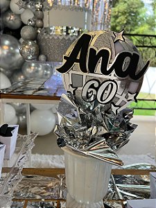 Topo de Bolo 60 anos - Arquivo de Corte Studio Silhouette