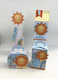 Arquivo de corte Caixas personalizadas Raio de Sol - Minha primeira volta ao Sol