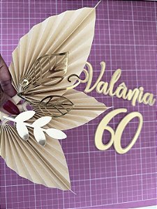 Arquivo de corte Topo de Bolo Valania Adulto Folha Plissada Luxo