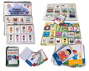 Kit Comunicação Alternativa - prancha, chaveiro e quadro de rotina