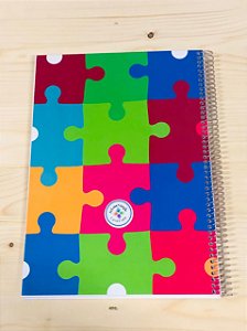 Caderno com pauta ampliada quebra-cabeça