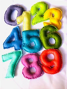NUMEROS DE FELTRO COLORIDO
