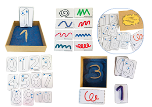 Caixa De Escrita Sensorial Números E Abstratos