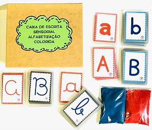 Caixa De Escrita Sensorial C/letras Cursivas E De Forma