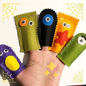 Dedoches monstros em feltro