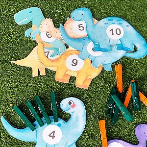 Kit pedagógico contando com os dinossauros