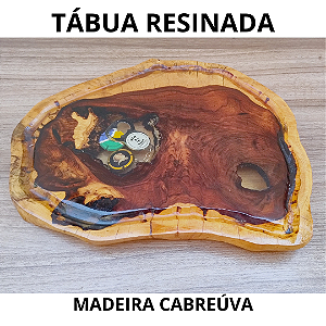 TÁBUA DE CARNE (MADEIRA CABREÚVA COM RESINA)